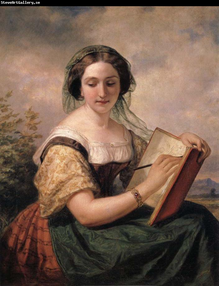 Huntington Daniel A Portrait of Mlle Rosina, A Jewess